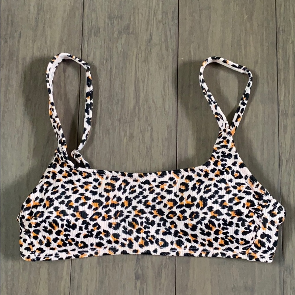 leopard print bikini top